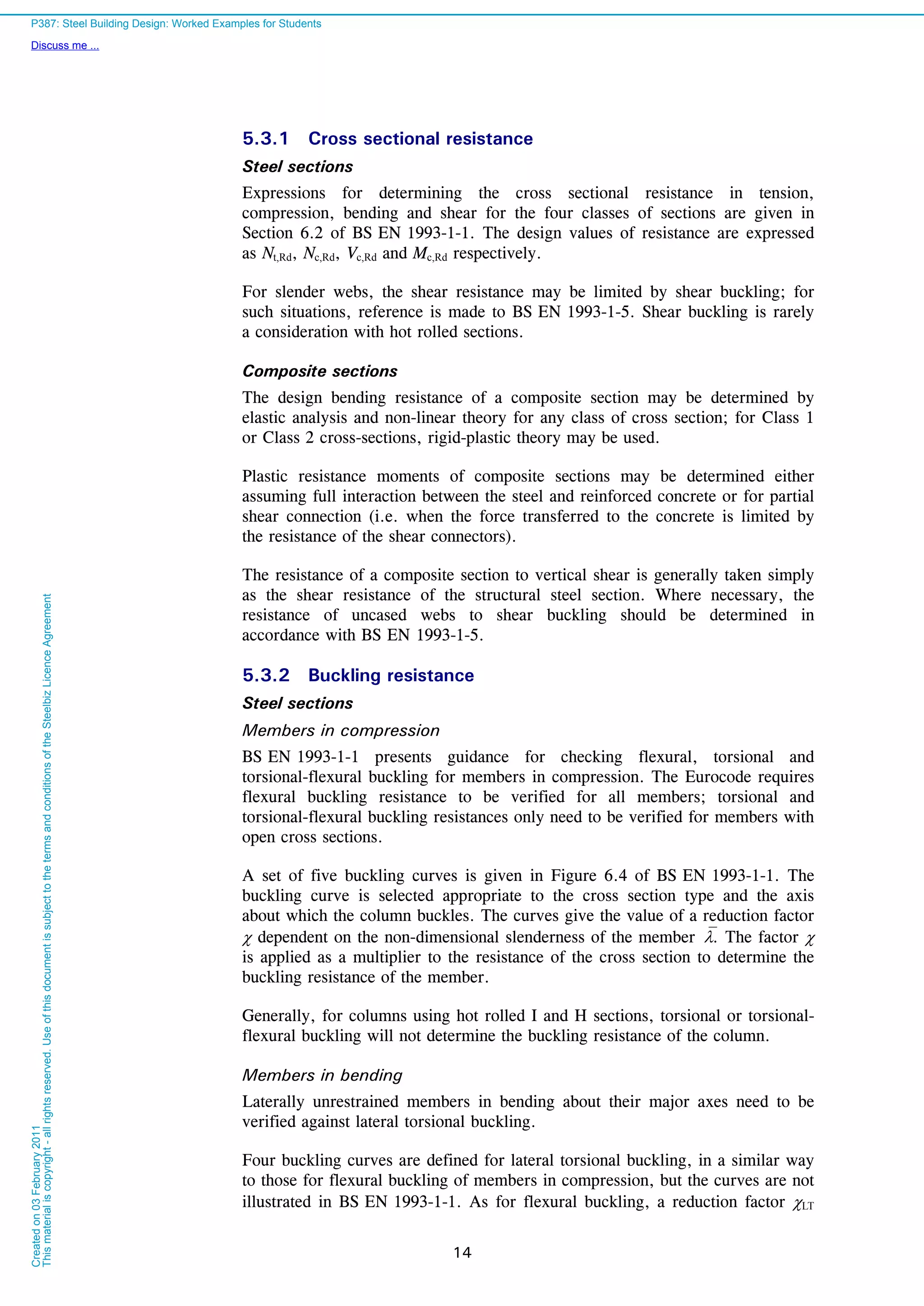 Steel building design worked example | PDF