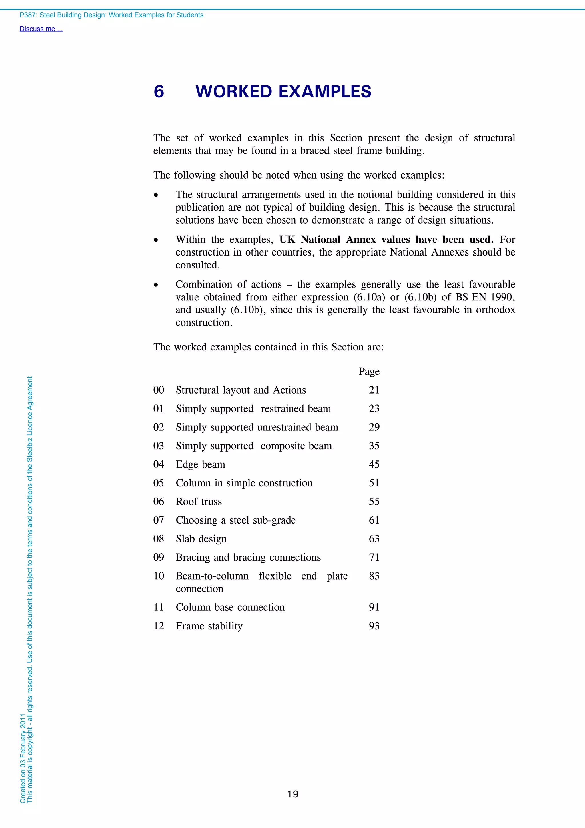 Steel building design worked example | PDF