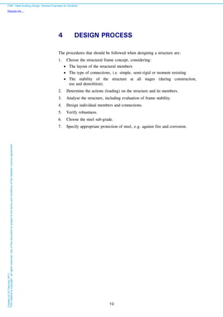 Steel building design worked example | PDF