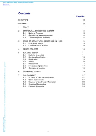 Steel building design worked example | PDF