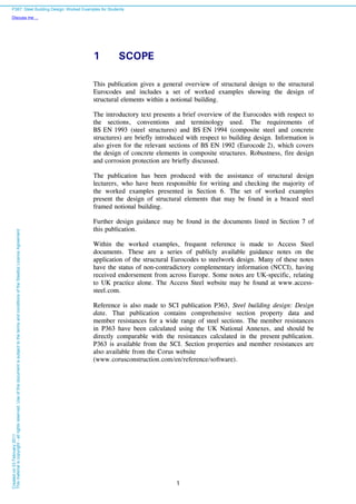 Steel building design worked example | PDF