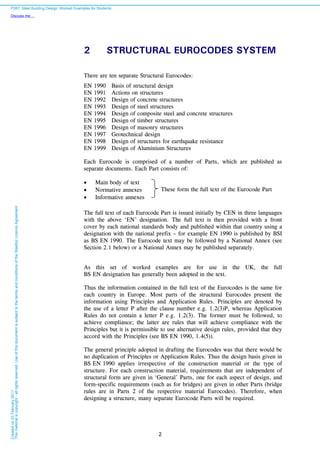 Steel building design worked example | PDF