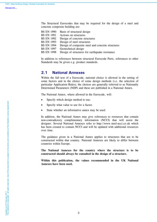 Steel building design worked example | PDF