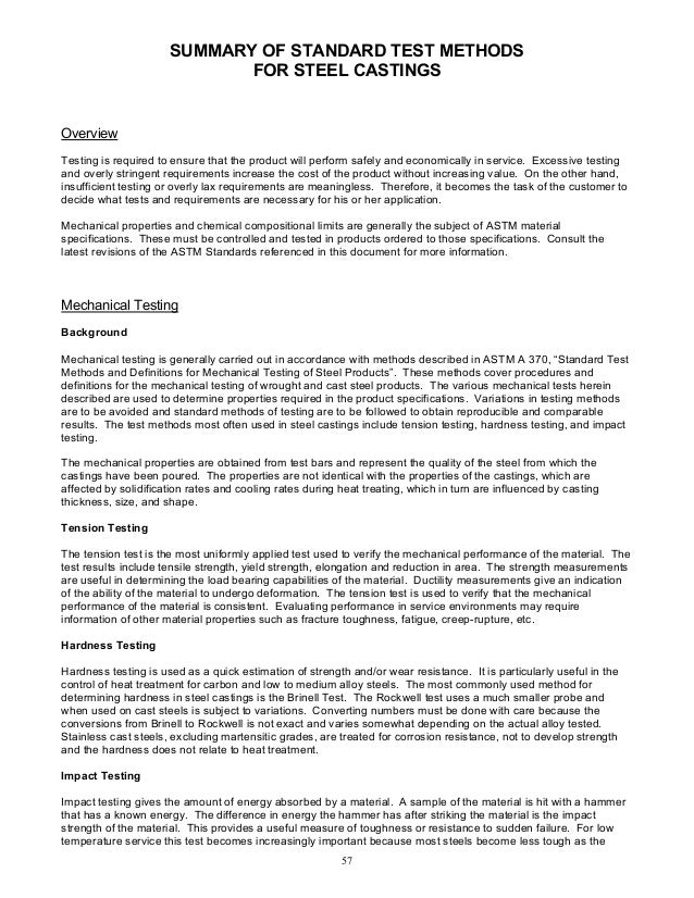 Steel casting handbook