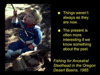 Large river systems were more important than glaciation in diversity of O. mykissGlacial Lake MissoulaUpper FraserPuget Sound?Glacial refuges &    dispersal37%Columbia 67%Persistence in large     river systemsAbility to Explain DifferencesOregon Desert BasinsKlamathSacramentoSan Joaquin 