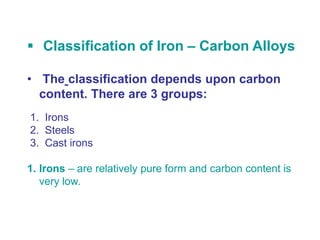 Iron Classification Chart Steel manufacturing.ppthhh>jjjjjjjjjjjjjjj | PPT