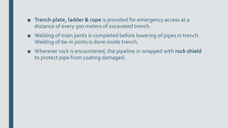 Steel pipeline laying in City Gas Distribution industry | PPTX