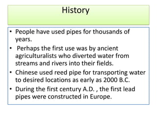 First Generation Pipe Steel pipe manufacturing | PPTX