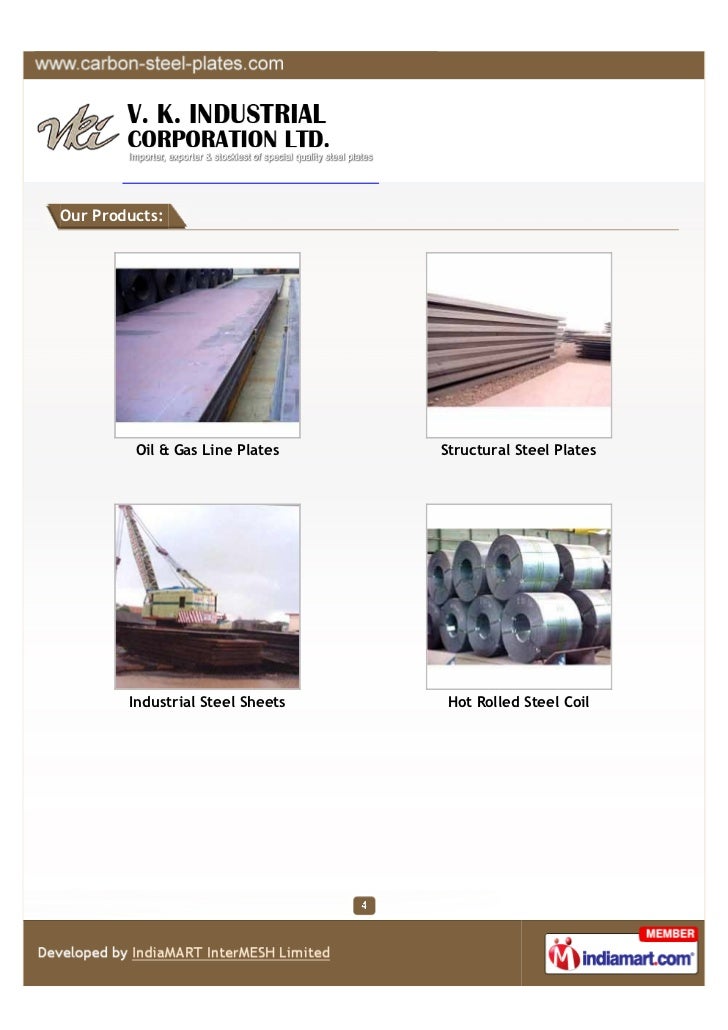 V. K. Industrial Corporation Limited, Mumbai, Steel Metal Plates