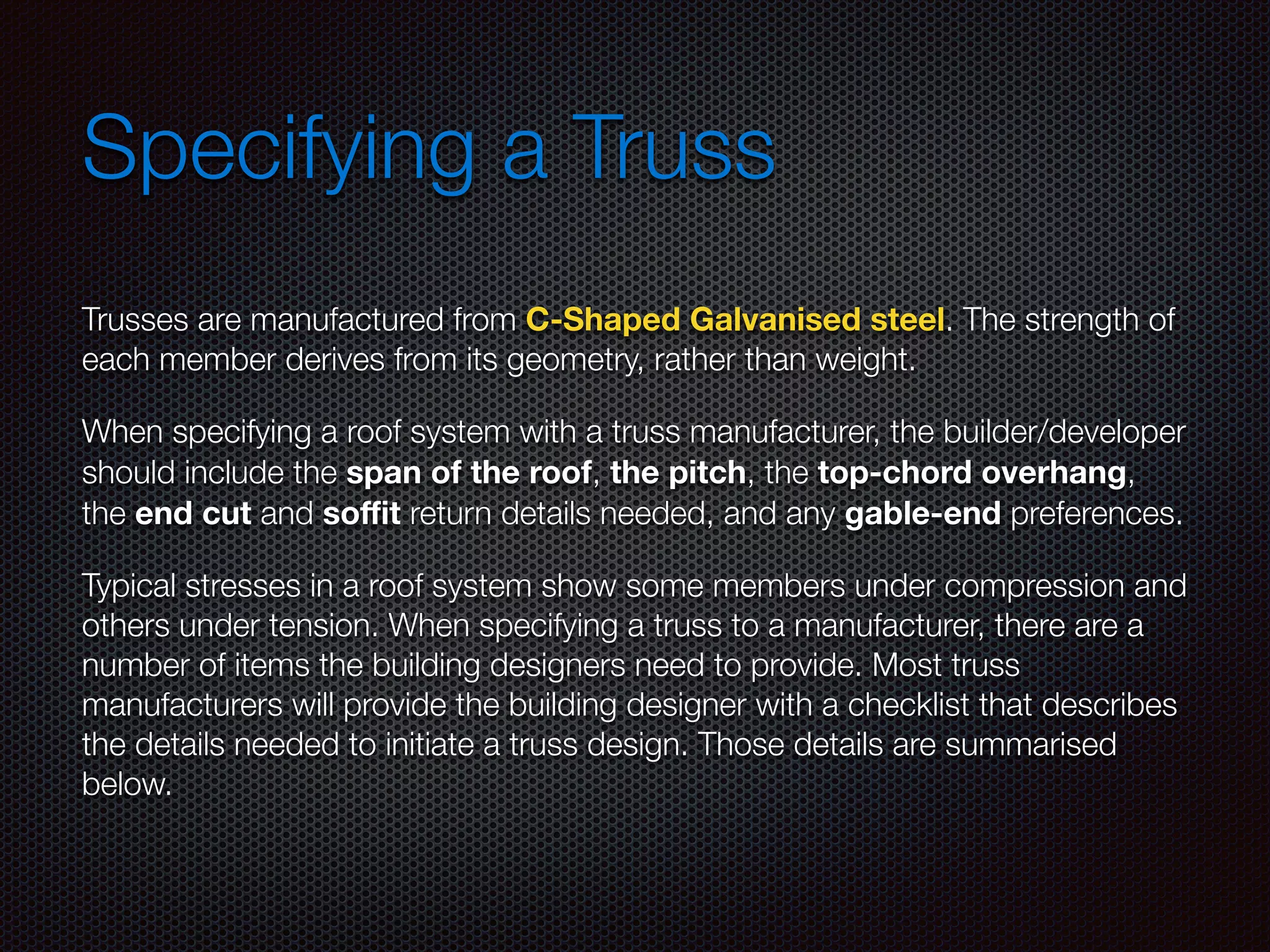 Steel Roof Truss | PDF