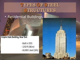 Steel Structures and its applications in engineering | PPT