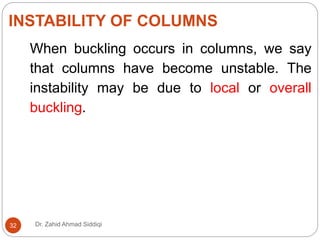 Column Instability Steel strucure lec # (5) copy | PPT