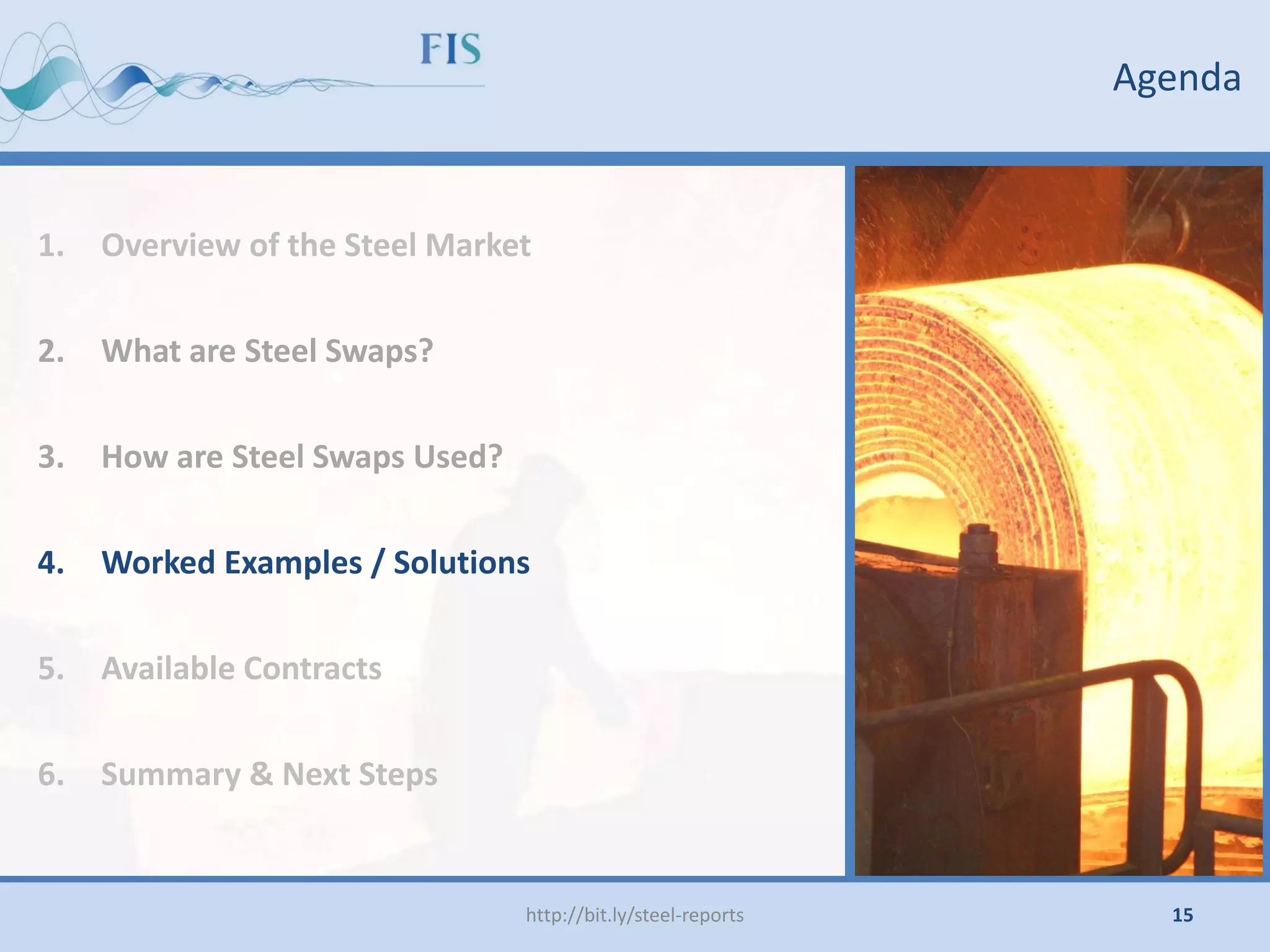 1. Overview of the Steel Market
2. What are Steel Swaps?
3. How are Steel Swaps Used?
4. Worked Examples / Solutions
5. Available Contracts
6. Summary & Next Steps
Agenda
http://bit.ly/steel-reports 15
 