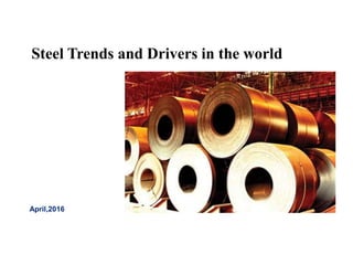 Steel Trends and Drivers in the world
April,2016
 