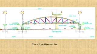 View of Erected Truss over Pier
 