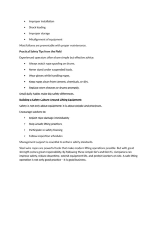 Steel Wire Rope Safety: Essential Do’s and Don’ts for Safe Lifting ...