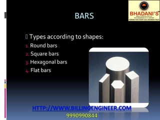 Linear Bar Types Steel Work in Construction Works Civil Works Steel Works Notes PDF Free ...