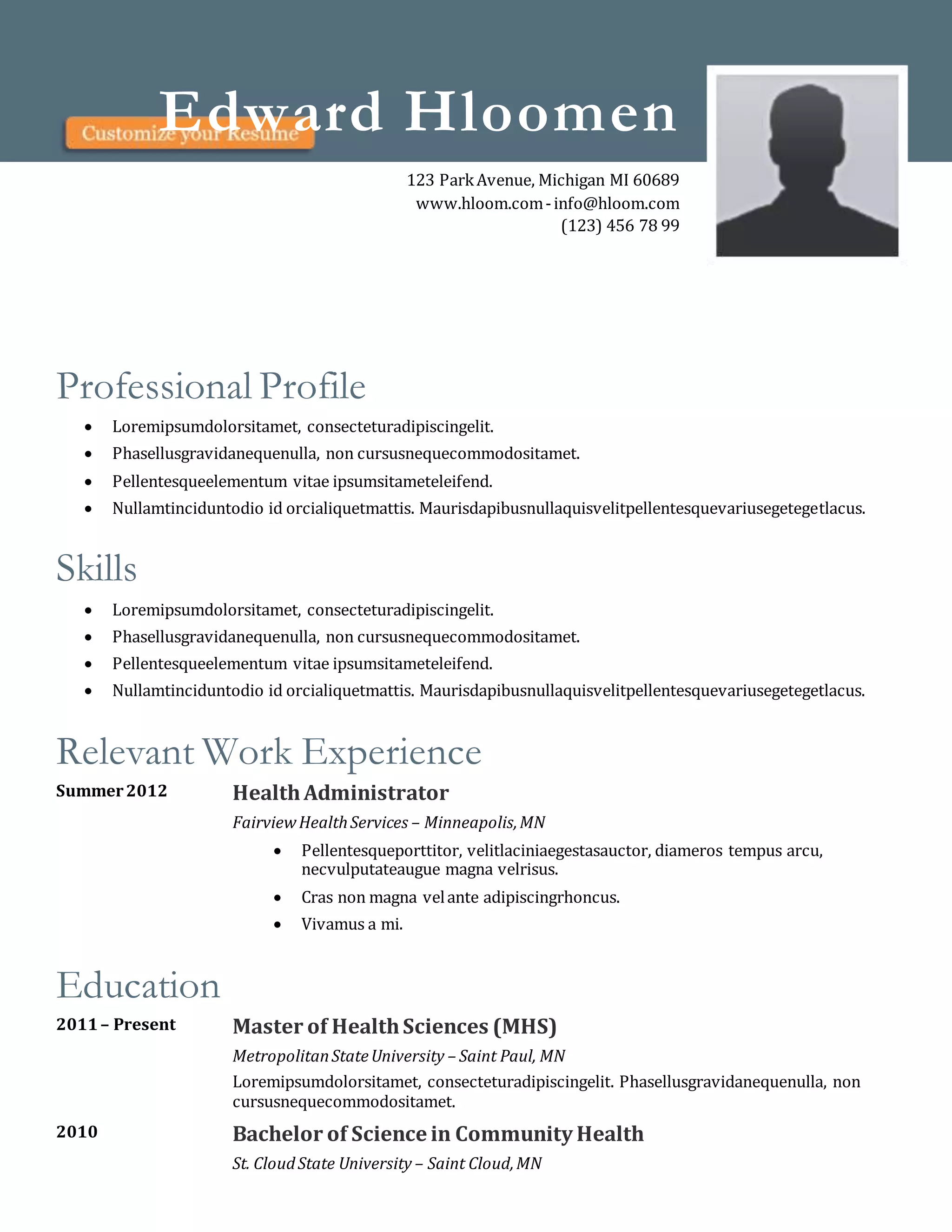 Steely CV/ Resume Template | PDF
