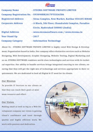 Steema Software Pvt. Ltd. Services | PDF