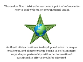 Comparing Sustainability Efforts in South Africa and the United States Slide 18