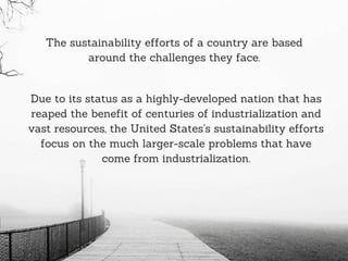 Comparing Sustainability Efforts in South Africa and the United States Slide 6