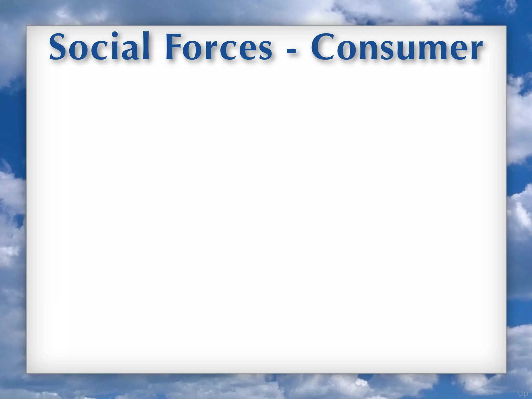 Up
Social Forces - Consumer
 