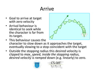 Introduction to Steering behaviours for Autonomous Agents | PPTX