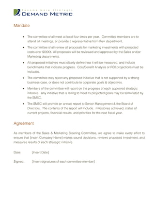 Steering Committee Charter Template DOC