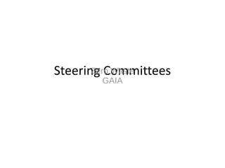 Steering Committees
       Zero Waste
       GAIA
 