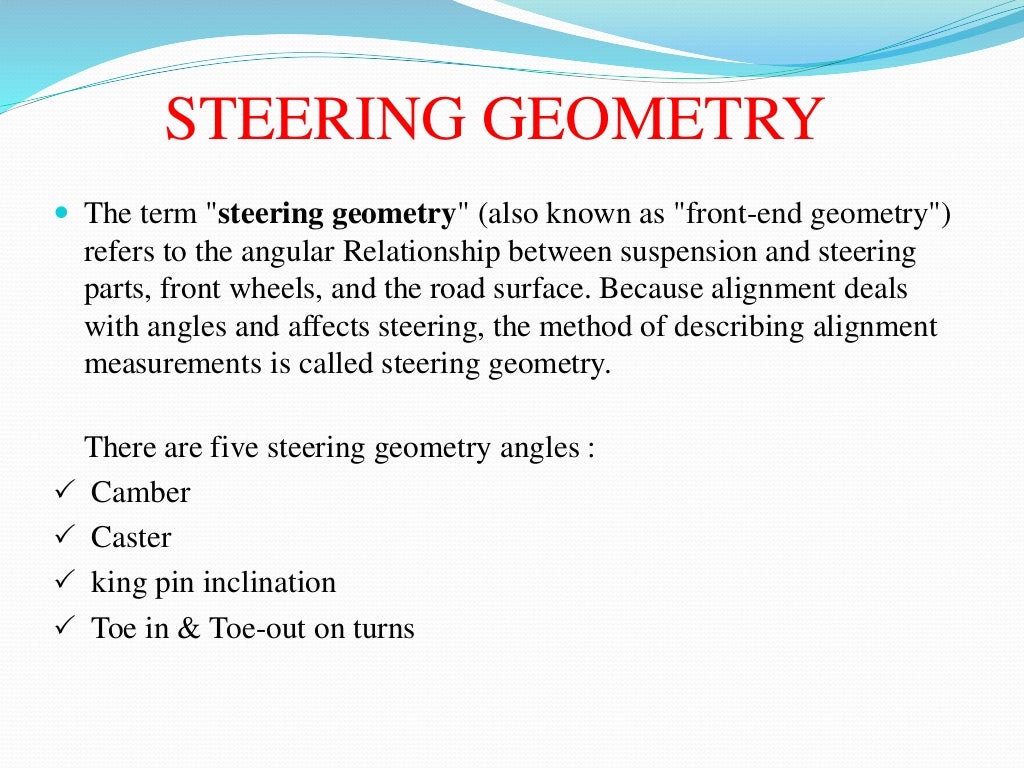 Steering geometry 8