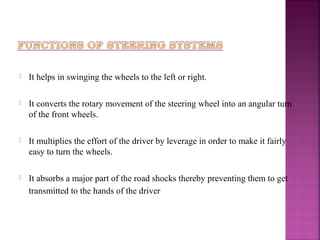   The term "steering geometry" (also known as "front-end
    geometry") refers to the angular Relationship between suspe...