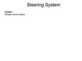 Steering System
Credits:
Google search engine
 