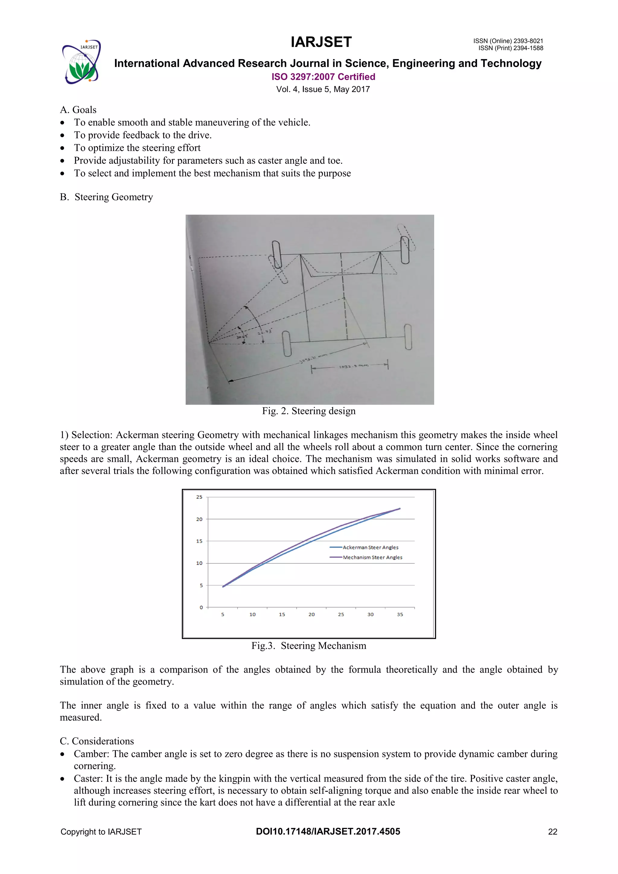 Steering system of go kart | PDF