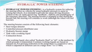 steering system for Mechanical students acadamic year 2018