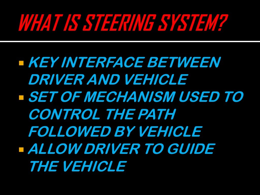 Steering system ppt