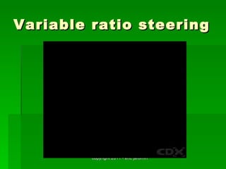 Variable ratio steering




         copyright 2011 - eric jaromin
 