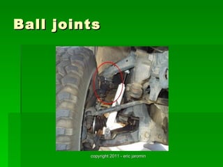 Ball joints




         copyright 2011 - eric jaromin
 