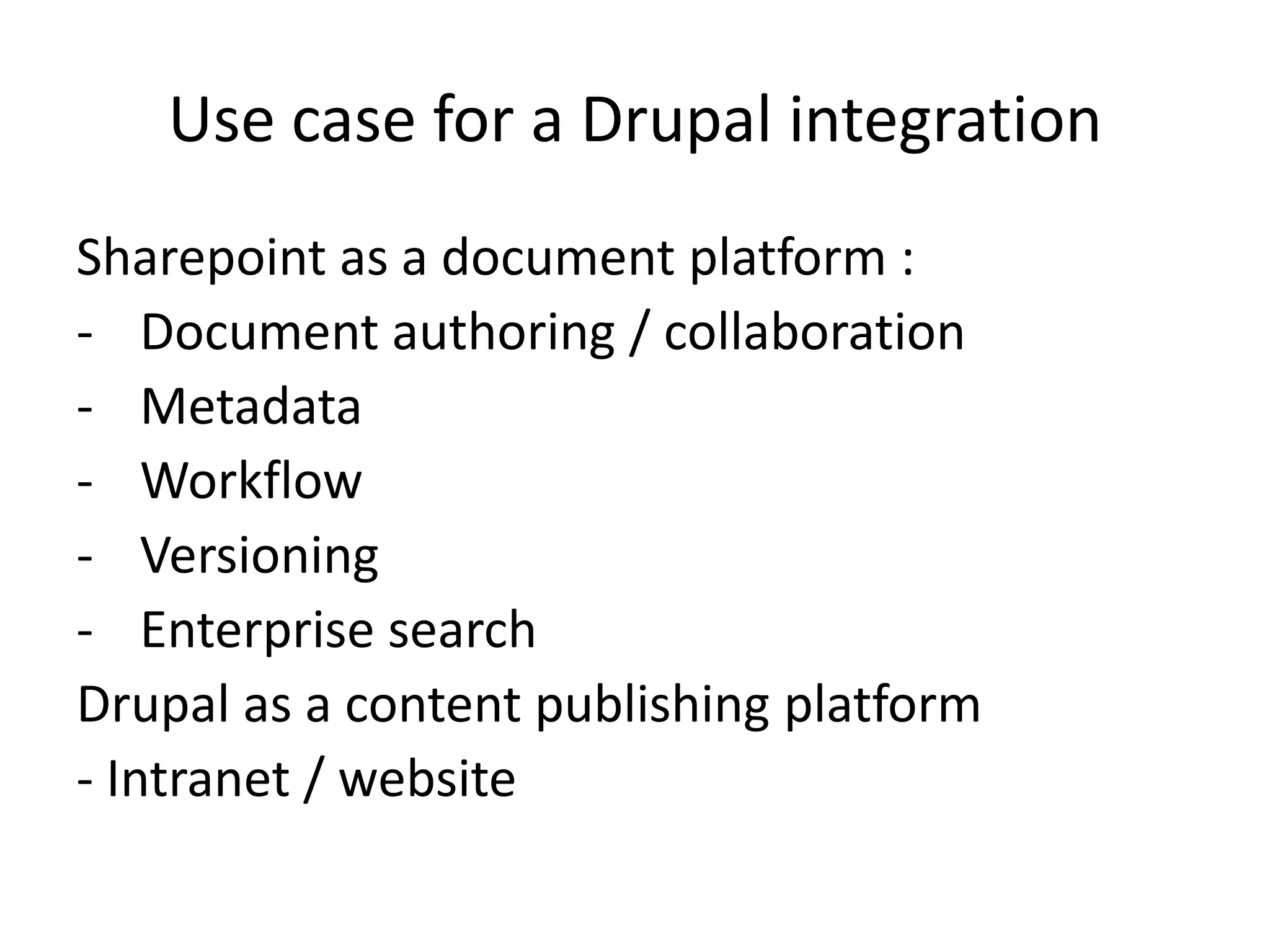 Quick overview of SharepointcomponentsSharepoint primer