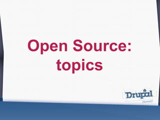 Open Source: topics 