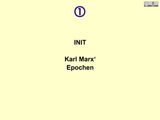 ➀
INIT
Karl Marx‘
Epochen
 