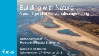 1
Building with Nature
A paradigm shift in hydraulic engineering
Stefan Aarninkhof
Professor of Coastal Engineering
Sioo Next 60 meeting
Scheveningen, 27 November 2018
 