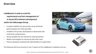 Volkswagen | ECU Software Development with codeBeamer ALM: IT Aspects | PDF