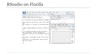RStudio on Flotilla
 
