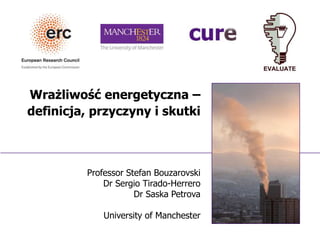 Wrażliwość energetyczna –
definicja, przyczyny i skutki
Professor Stefan Bouzarovski
Dr Sergio Tirado-Herrero
Dr Saska Petrova
University of Manchester
 