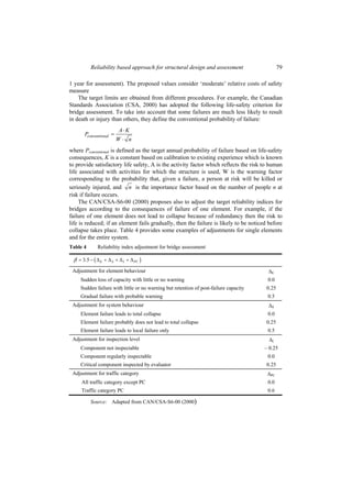 Reliability based approach for structural design and assessment ...