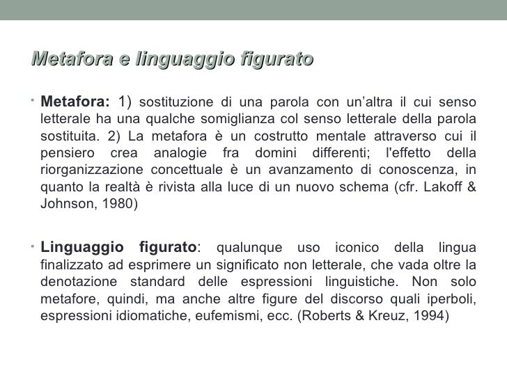 Il ruolo della metafora e del linguaggio figurato negli ambienti di a…