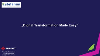 Alexandru Cernatescu
CEO & Co-Founder
alex@infinitsolutions.ro
„Digital Transformation Made Easy”
 