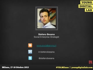 Stefano Besana
Social Enterprise Strategist

www.sociallearning.it
in/stefanobesana
@stefanobesana

 
