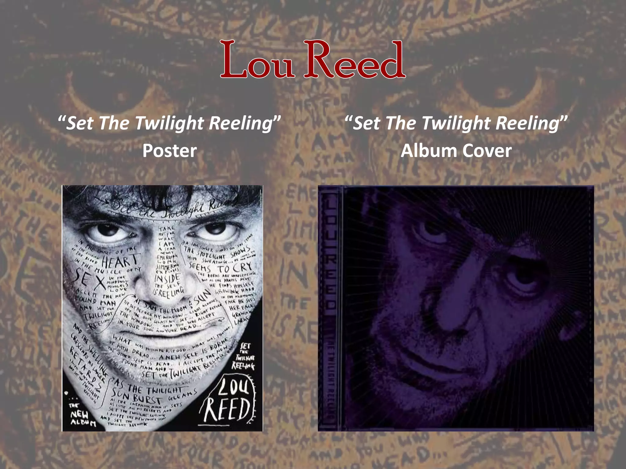 Lou Reed“Set The Twilight Reeling”Poster“Set The Twilight Reeling”Album Cover