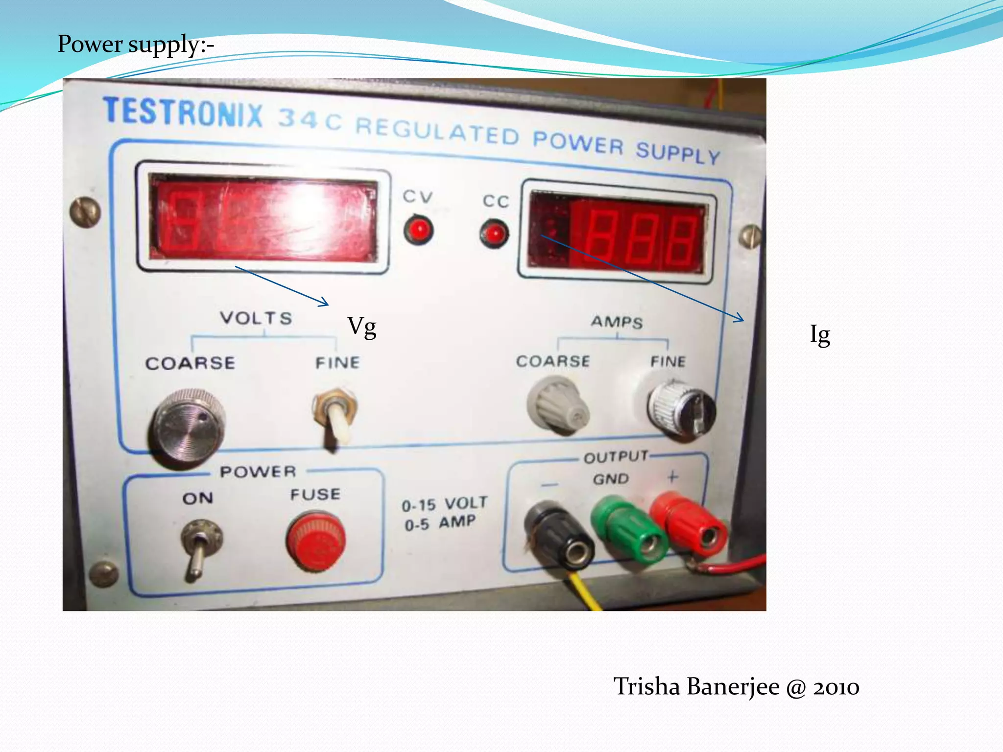 Power supply:-VgIgTrisha Banerjee @ 2010